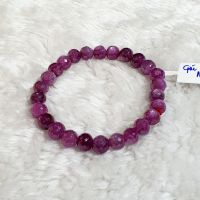 Vòng Tay Đá Ruby Mài Giác Thiên Nhiên 9li - VTCT0049