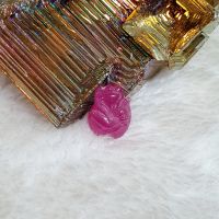 Hồ Ly Chín Đuôi Đá Ruby Thiên Nhiên  Size Trung  - HLCT0012
