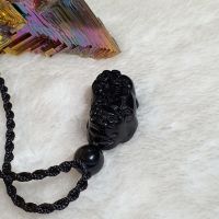 Vòng Tỳ Hưu Đeo Cổ Đá Hắc Ngà Thiên Nhiên - THCT0046