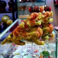 Cặp Tỳ Hưu Đá Tiêu Ngọc Xanh Thiên Nhiên - THCT0053