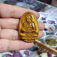 Bản Mệnh A DI DA Đá Mắt Hổ Vàng Nâu Thiên Nhiên Độ Mệnh Cho Người Tuổi Tuất, Hợi - PHM0027