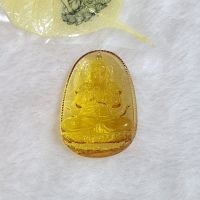 Bản mệnh Như Lai Đại Nhật  Đá Lưu Ly Vàng Thiên Nhiên Độ Mệnh Cho Người Tuổi Mùi, Thân - PHM0050