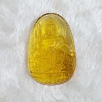 Bản mệnh Văn Thù Bồ Tát Đá Lưu Ly Vàng Thiên Nhiên Độ Mệnh Cho Người Tuổi Mão Mệnh Kim 1963 & Mệnh Thổ 1999 - PHM0054