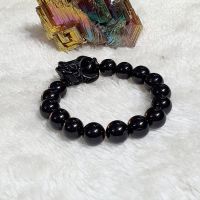 Vòng Tay Tỳ Hưu Đá Thạch Anh Đen Thiên Nhiên Size 10li - VTCT00098