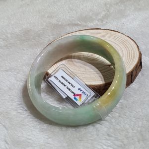 Vòng Tay Dạng Bản Liền Nguyên Khối Đá Cẩm Thạch A Thiên Nhiên Ni57 - Đã Kiểm Định - 139VTD001