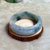 Vòng Tay Dạng Bản Liền Nguyên Khối Đá Cẩm Thạch A Thiên Nhiên Ni57 - 159NHD003