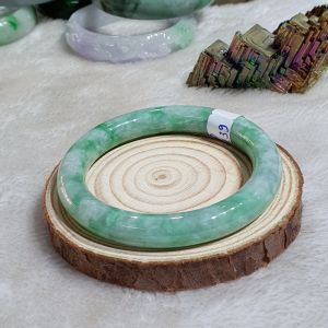Vòng Tay Dạng Bản Liền Nguyên Khối Đá Cẩm Thạch A Thiên Nhiên Ni54 - 139VTD0022