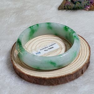 Vòng Tay Dạng Bản Liền Nguyên Khối Đá Cẩm Thạch A Thiên Nhiên - Đã Kiểm Định - Ni53 - 139VTD0025