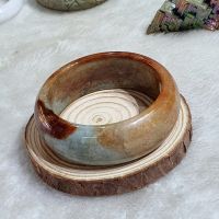 Vòng Tay Dạng Bản Liền Nguyên Khối Đá Cẩm Thạch A Thiên Nhiên Ni54 - 159NHD0022