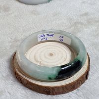 Vòng Tay Dạng Bản Liền Nguyên Khối Đá Cẩm Thạch Thiên Nhiên Ni58 - 0160CTCT006