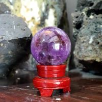 Quả Cầu Đá Thạch Anh Tím Thiên Nhiên Đường Kính 7.2cm - QCCT0024