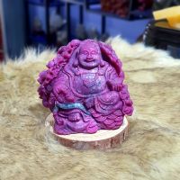 Tượng Di Lặc Phong Thủy Để ôTô Đá Ruby Thiên Nhiên - DLRBCT0039