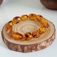 Vòng Hổ Phách Cognac Thiên Nhiên - HP0001