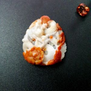 Mặt Rồng Đeo Cổ Ngọc Cẩm Thạch A Thiên Nhiên - CTA121