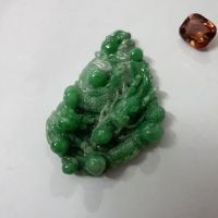 Mặt Rồng Đeo Cổ Ngọc Cẩm Thạch A Thiên Nhiên - CTA158