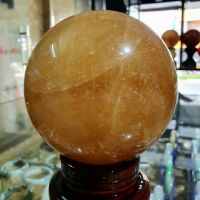 Quả Cầu Phong Thủy Canxit Vàng Thiên Nhiên ĐK:11cm - Hợp Mệnh Kim Thổ - QCCX1133