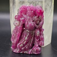 Tượng Quan Công Đá Ruby Thiên Nhiên - ĐRB347
