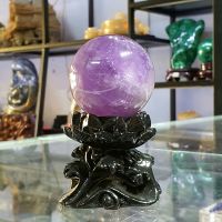 Quả Cầu Phong Thủy Đá Thạch Anh Tím Thiên Nhiên Size Nhỏ ĐK: 6cm - Hợp Mệnh Hỏa Thổ - QCTAT1022