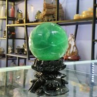 Quả Cầu Phong Thủy Xanh Lá Đá Fluorite Thiên Nhiên ĐK:7,2cm - Hợp Mệnh Mộc, Hỏa - QCXL1038