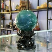 Quả Cầu Phong Thủy Xanh Lá Đá Fluorite Thiên Nhiên ĐK:7,4cm - Hợp Mệnh Mộc, Hỏa - QCXL1042