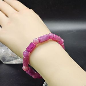 Vòng Tay Phong Thủy Hạt Trúc Đá Ruby Thiên Nhiên 100% Bao Kiểm Đinh Size Hạt 7ly - VTDRB1047