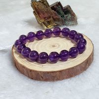 Vòng Tay Phong Thủy Đá Thạch Anh Tím Thiên Nhiên Bao Kiểm Định Size Hạt 10ly - Hợp Mệnh Hỏa Thổ - TAT122