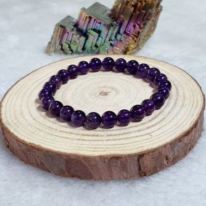 Vòng Tay Phong Thủy Đá Thạch Anh Tím Thiên Nhiên Bao Kiểm Định Size Hạt 6ly - Hợp Mệnh Hỏa Thổ - TAT310