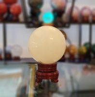 Quả Cầu Phong Thủy Đá Canxit Trắng Thiên Nhiên - QCCT0046