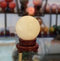 Quả Cầu Phong Thủy Đá Canxit Trắng Thiên Nhiên - QCCT0047