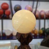 Quả Cầu Phong Thủy Đá Canxit Trắng Thiên Nhiên - QCCT048