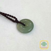 Đồng điếu ( Khấu bình an ) ngọc cẩm thạch A thiên nhiên bao kiểm định - DD530
