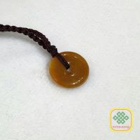 Đồng điếu ( Khấu bình an ) ngọc cẩm thạch huyết A thiên nhiên bao kiểm định - DD606