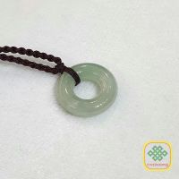 Đồng điếu ( Khấu bình an ) ngọc cẩm thạch A thiên nhiên bao kiểm định - DD611
