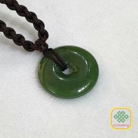 Đồng điếu ( Khấu bình an ) ngọc bích thiên nhiên bao kiểm định - DD615