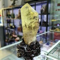 Tháp trụ đá thạch anh vàng thiên nhiên bao kiểm định hợp mệnh kim, thổ - TĐTA148