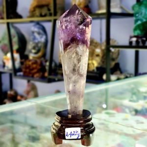 Trụ đá thạch anh tím thiên nhiên bao kiểm định hợp mệnh thổ hỏa - TĐTA904